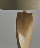 Twisted Wood Effect Floor Lamp & Shade - The Farthing