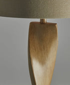 Twisted Wood Effect Floor Lamp & Shade - The Farthing