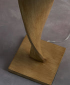 Twisted Wood Effect Floor Lamp & Shade - The Farthing