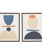 Two Abstract Framed Print Set - The Farthing