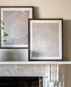 Two Neutral Circles Framed Print Set - The Farthing