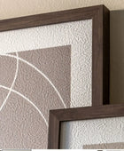 Two Neutral Circles Framed Print Set - The Farthing