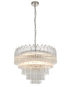 Tiered Tubular Glass Chandelier Pendant Light - The Farthing