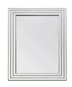 Rectangular Beaded Bevelled Edge Stepped Frame Wall Mirror 4