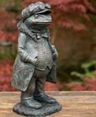 Verdigris Finish Mr Toad Garden Ornament - The Farthing