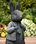 Verdigris Finish Rabbit Garden Ornament - The Farthing