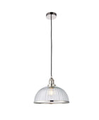 Vintage Style Ribbed Glass Pendant Light - The Farthing