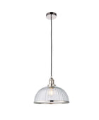 Vintage Style Ribbed Glass Pendant Light - The Farthing