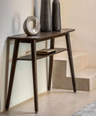 Visby Dark Stained Oak Console Table - The Farthing