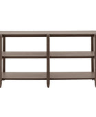 Visby Dark Stained Oak Open Display Wide Shelving Unit - The Farthing