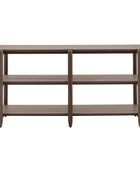 Visby Dark Stained Oak Open Display Wide Shelving Unit - The Farthing