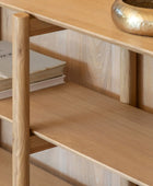 Visby Oak Open Display Wide Shelving Unit - The Farthing