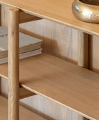 Visby Oak Open Display Wide Shelving Unit - The Farthing