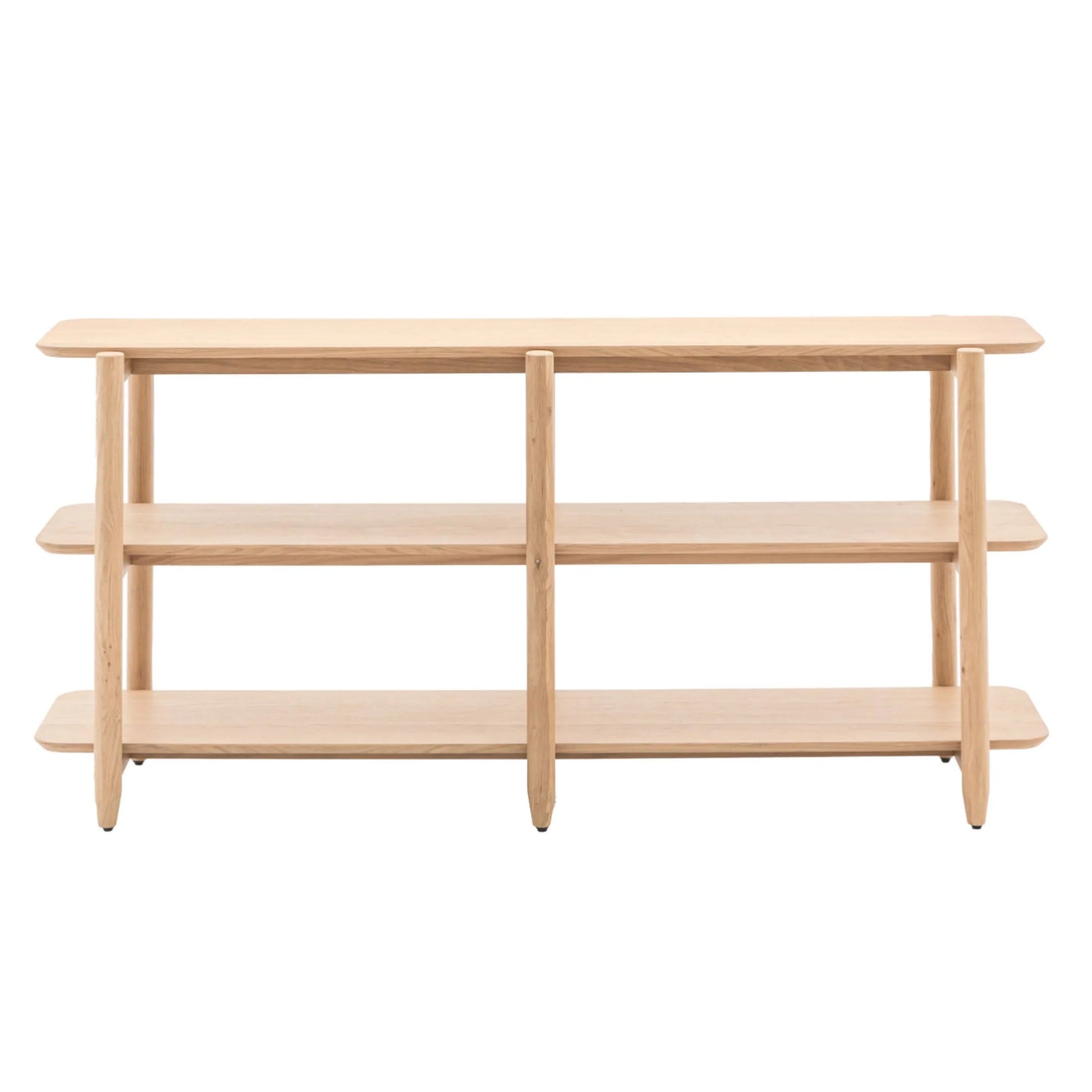 Visby Oak Open Display Wide Shelving Unit - The Farthing