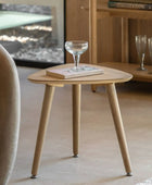 Visby Oak Triangular Side Table - The Farthing