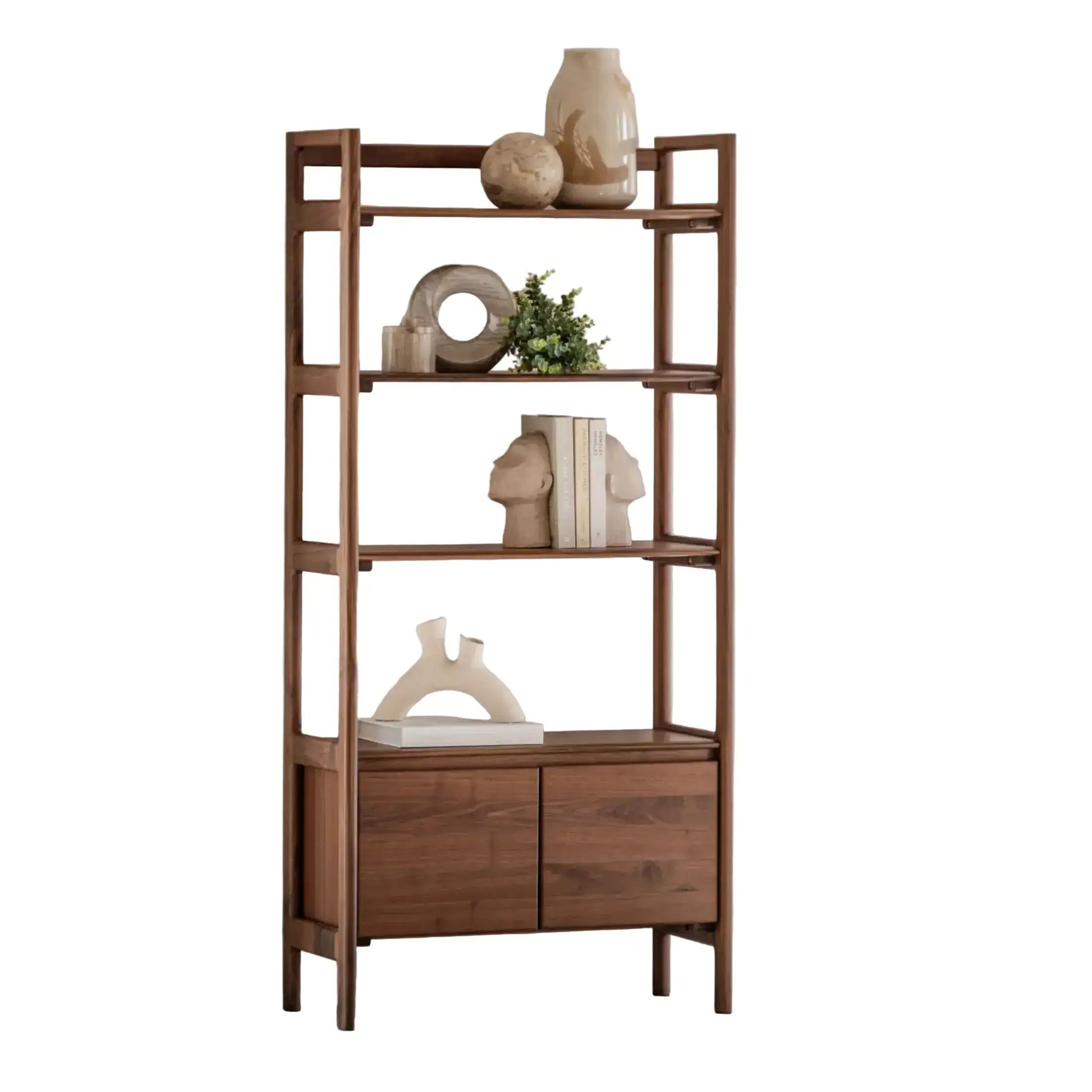 walnut-open-display-shelf-unit-with-cupboard