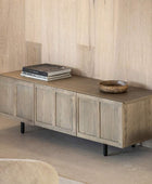 Weathered Oak Panel 2 Door Media Unit - The Farthing