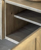 Weathered Oak Panel 2 Door Media Unit - The Farthing