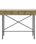 Weathered Oak Panel 2 Drawer Console Table - The Farthing