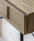 Weathered Oak Panel 2 Drawer Console Table - The Farthing