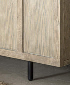 Weathered Oak Panel 4 Door Sideboard - The Farthing