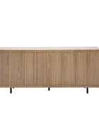 Weathered Oak Panel 4 Door Sideboard - The Farthing