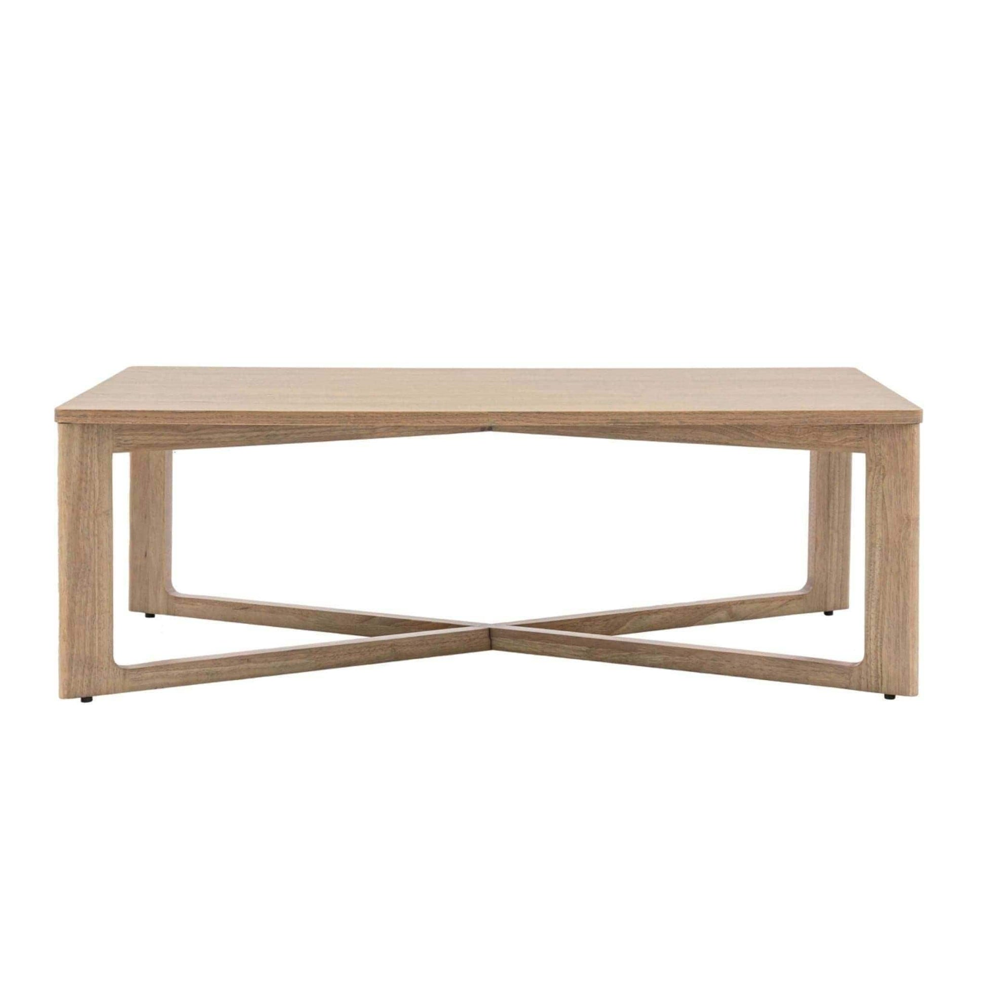 Weathered Oak Panel Rectangular Coffee Table - The Farthing