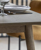 Weathered Oak Panel Rectangular Dining Table - The Farthing