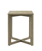 Weathered Oak Panel Square Side Table - The Farthing