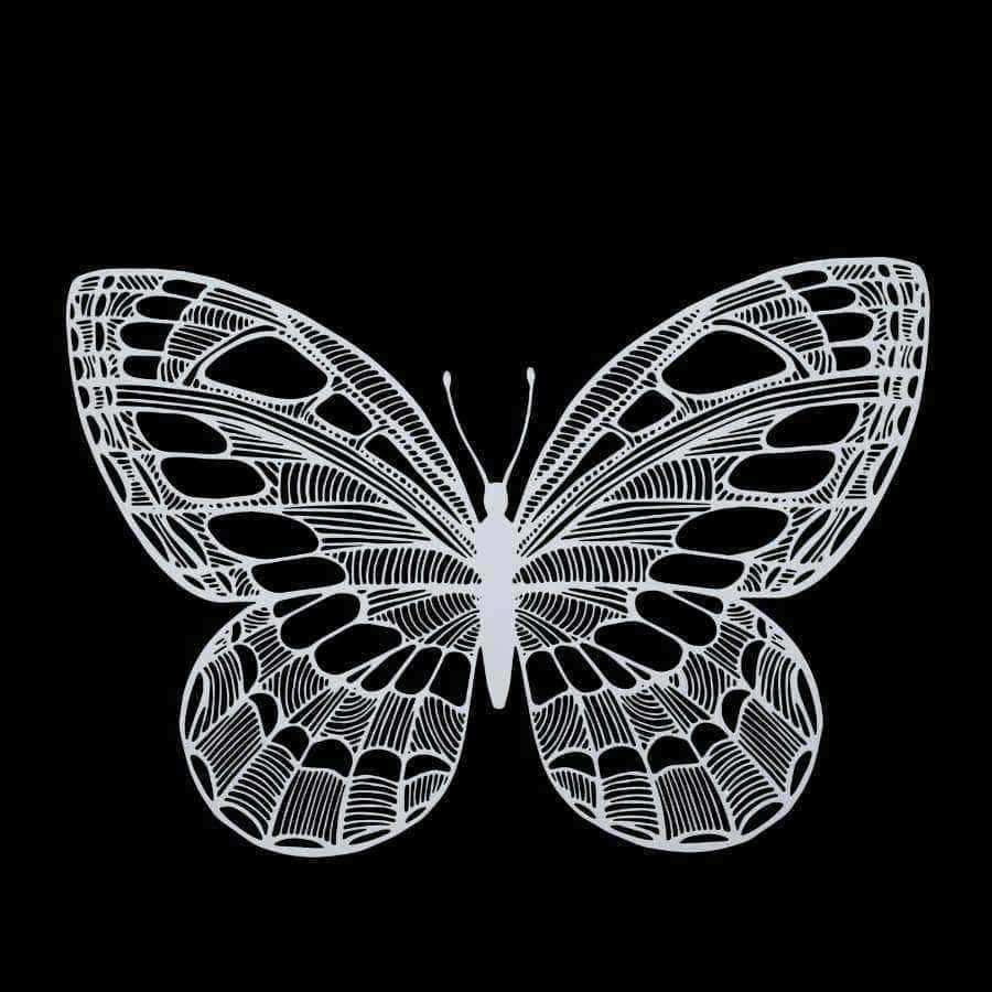 White Butterfly Silhouette Metal Garden Wall Art - The Farthing
