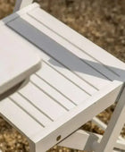 White Foldaway 4 Seater Garden Dining Set - The Farthing