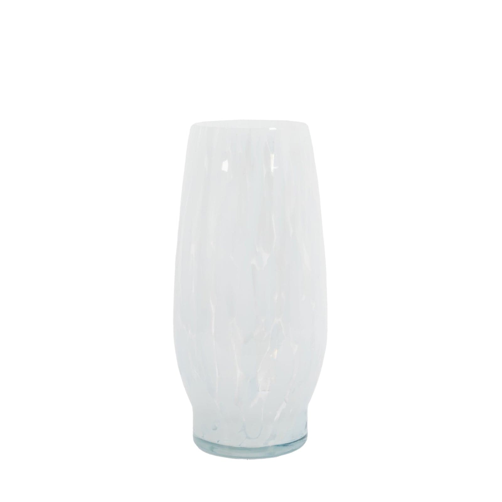 White Glass Seeded Finish Vase - Choice of Size - The Farthing