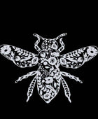 White Honeybee Silhouette Metal Garden Wall Art - The Farthing