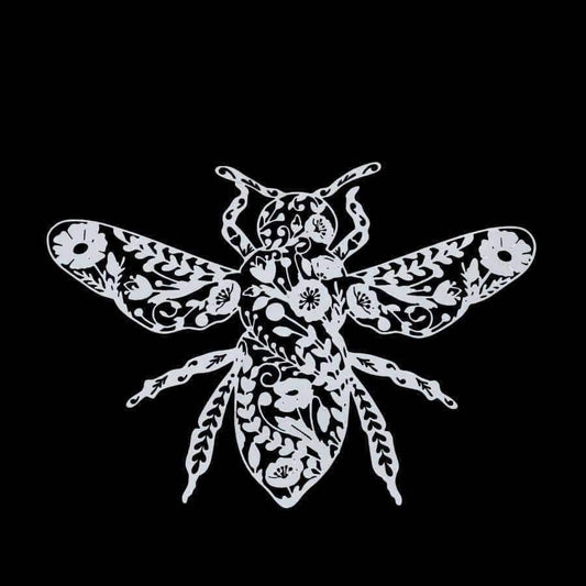 White Honeybee Silhouette Metal Garden Wall Art - The Farthing