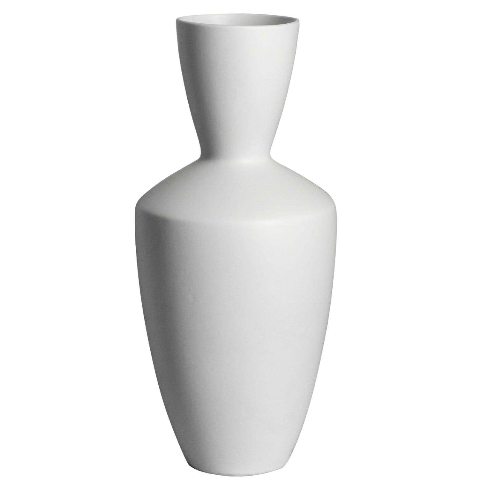 White Modern Urn Shaped Vase - The Farthing