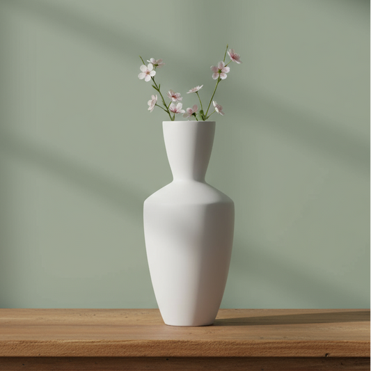 White Urn Shaped Vase