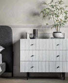 White Scalloped Front 3 Drawer Chest Of Drawers - The Farthing