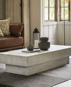 Whitewash Chunky Rustic Mango Wood Coffee Table - The Farthing