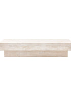 Whitewash Chunky Rustic Mango Wood Coffee Table - The Farthing