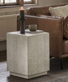 Whitewashed Rustic Chunky Mango Wood Side Table - The Farthing