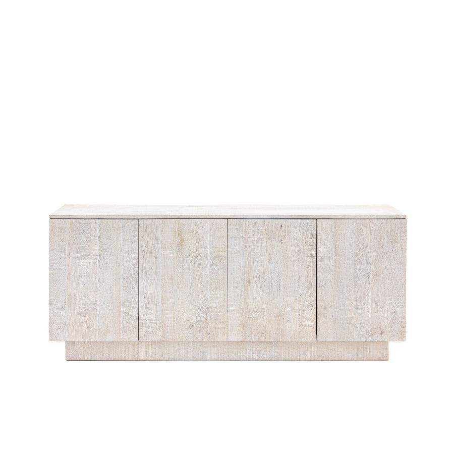 Whitewashed Rustic Chunky Mango Wood Sideboard - The Farthing