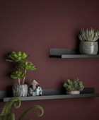 wide black slim shelf 