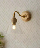 Wood and Glass Farm House Wall Light - The Farthing