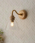 Wood and Glass Farm House Wall Light - The Farthing