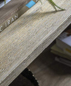 Wood and Metal 2 Tier Console Shelf Table - The Farthing