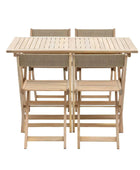 Wood & Rope Foldaway 4 Seater Garden Dining Set - The Farthing