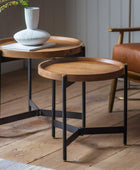 Wood Topped Tri Legged Table Set - The Farthing