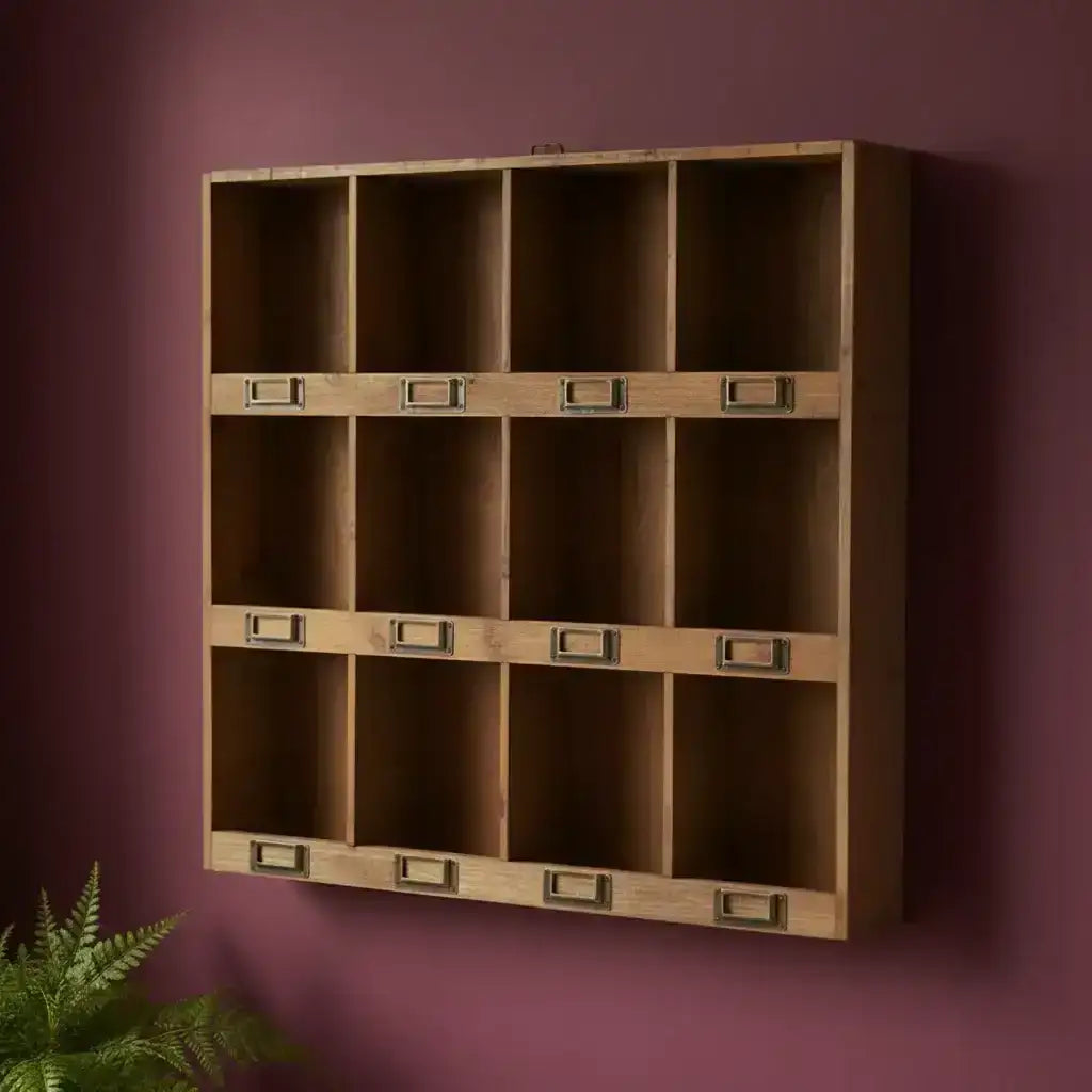 Wooden Cubby Hole Storage Unit