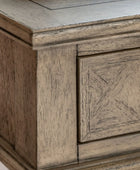 Wooden Parquet Styled 1 Drawer Side Table - The Farthing