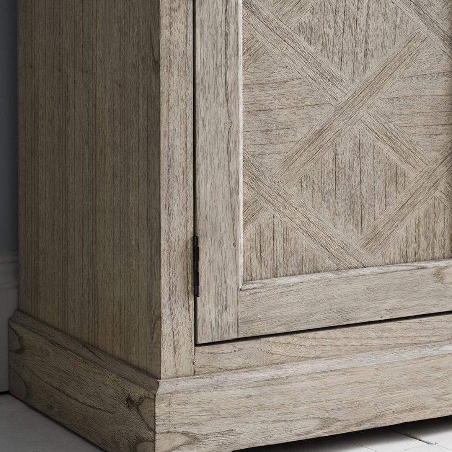 Wooden Parquet Styled 2 Door 3 Drawer Sideboard - The Farthing